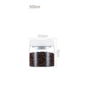 Holen Sie sich jetzt unsere hochwertigen Vakuumdosen Vakuumbehälter aus Glas! Bewahren Sie Kaffeebohnen, Tee und Gewürze frisch auf, indem Sie die Luft einfach absaugen. Dank des luftdichten Designs bleiben Ihre Lebensmittel bis zu einem Monat frisch. Bestellen Sie jetzt und halten Sie Ihre Lebensmittel länger frisch!